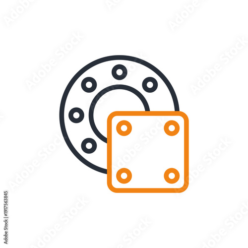 bolt steel icons minimalist flat style design, bolt steel Vector illustration on white background