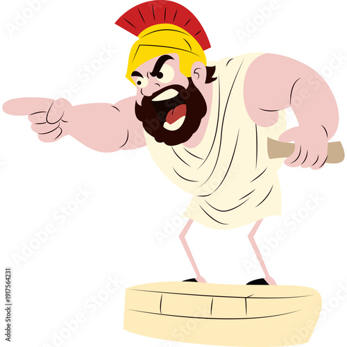 Pericles delivering a funeral oration passionately