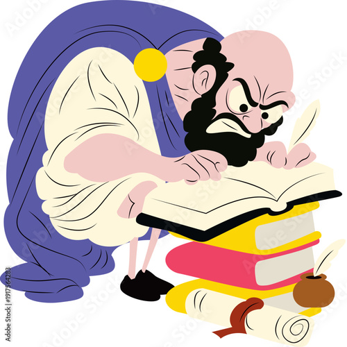 Porphyry studying ancient texts intensely