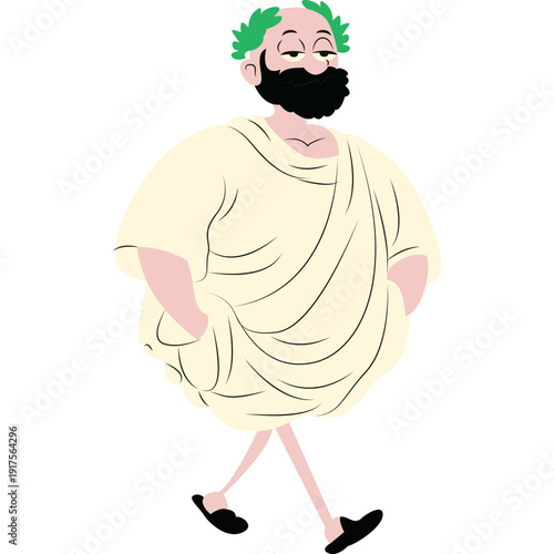 Pyrrho walking calmly through chaos unfazed