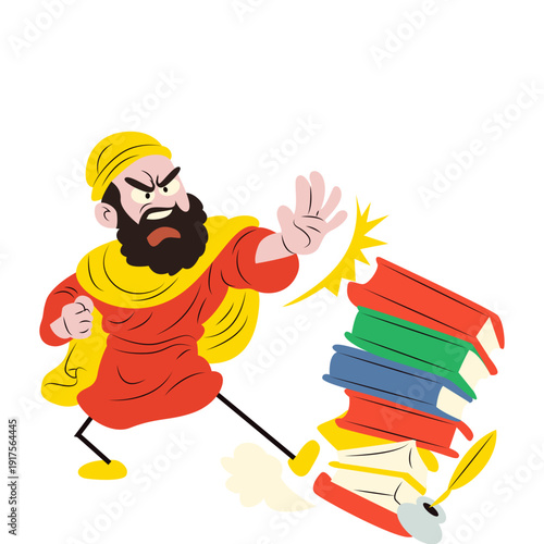 Tertullian rejecting philosophy with dramatic gesture