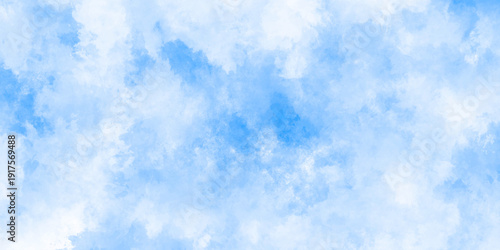 Abstract grunge sky blue soft painted watercolor paint splash. inspiring views of fluffy clouds blue sky background. cloudy blue sky various natural clouds and smoke. morning cloud in the sky.