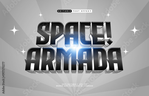 Space Armada Editable Text Effect - Futuristic Space Style Typography for Sci Fi and Game Design