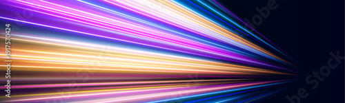 Neon trail glows with flowing light waves. Spark particles trace spiral motion elegantly. Perfect abstract energy vector.