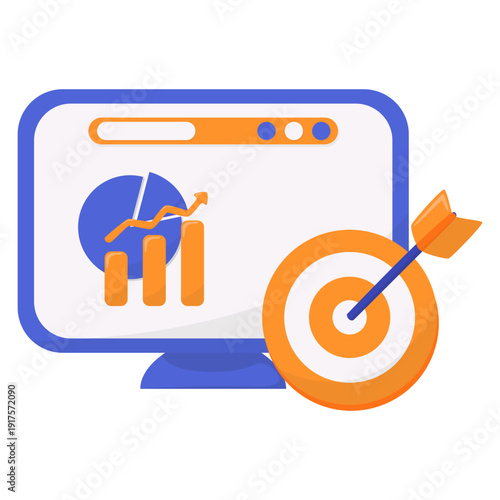 Online Business Growth Illustration