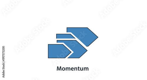 Blue arrows momentum logo symbol.