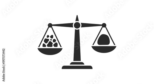 Black and white scale icon symbol.