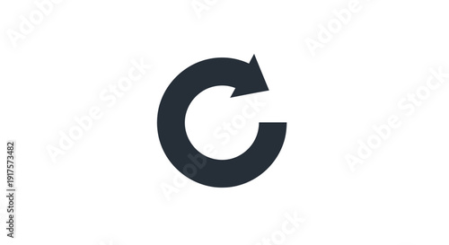 Black Arrow Recycling Symbol Icon.