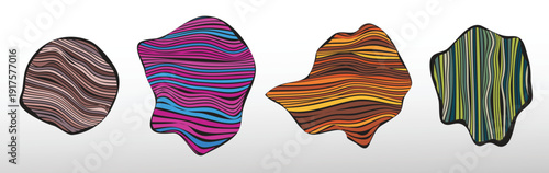 colorful abstract shapes for design needs vector illustration