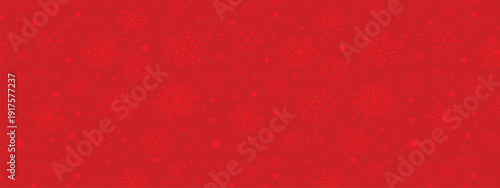 Christmas background, red snowflake seamless pattern, banner