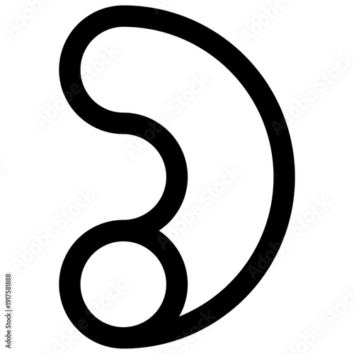 Macaroni. Editable stroke vector icon.