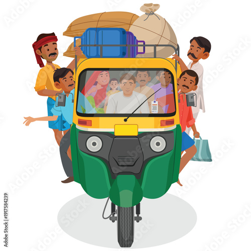 Auto Rickshaw Transportation in India, Indian Auto Rickshaw Urban and Rural Transport, Public Transport Auto Rickshaw in India