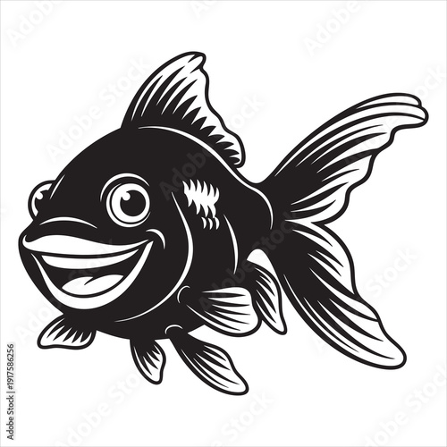 Gold Fish or Goldfish Cartoon Character
