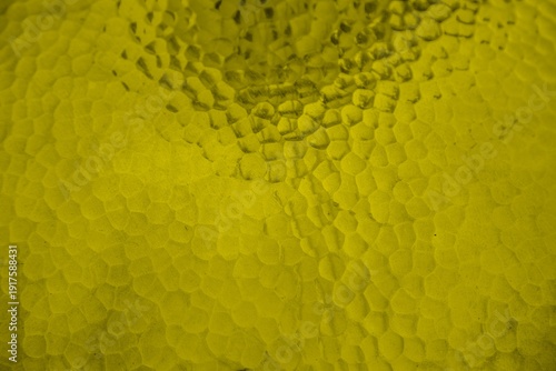 Fotografija Warm Golden Olive hammered metallic surface with texture and irregular pattern f