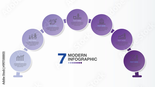 7 Step Process Infographic Template