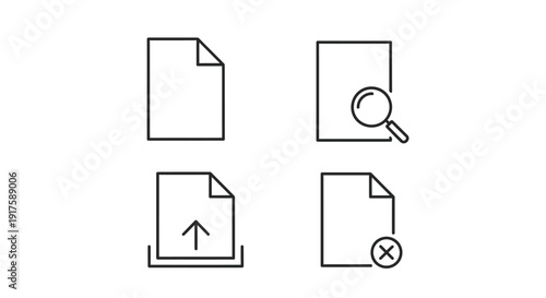Email icons envelope magnifying glass download and at symbol