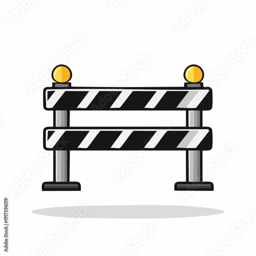Road Barrier with Lights - Construction Safety Equipment