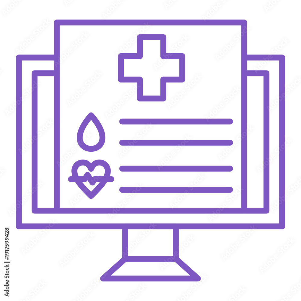 Obraz premium Online report Icon