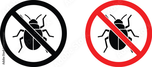 No bug signs prohibition warning