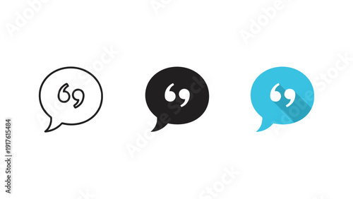 Three stylized speech bubble icons featuring the number 69 in black, white, and blue colors with happy, neutral, and sad expressions for communication designs.
