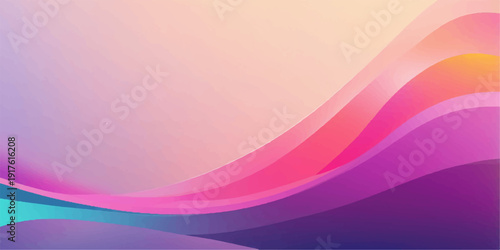 An abstract colorful background featuring a pink and purple wave design with light curves and artistic motion patterns for a digital wallpaper illustration