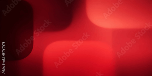 Red abstract background with glowing bokeh and neon lights