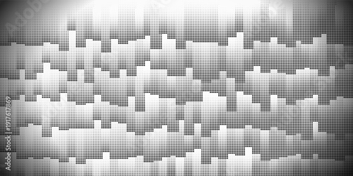 Abstract monochromatic background. Array vertical lines gradient.  Pixel gradient lines design. Vector Illustration.