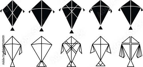 Origami animal in black and white paper