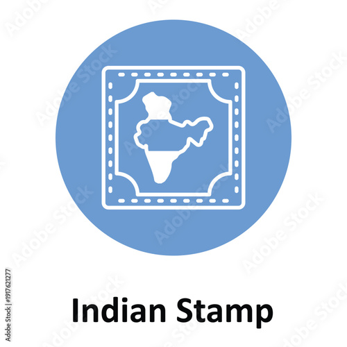 Indian Stamp Vector Icon which can easily modify or edit