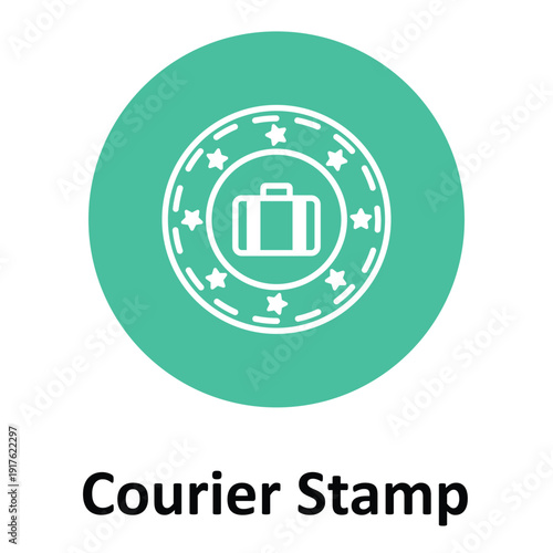 Courier Stamp Vector Icon which can easily modify or edit