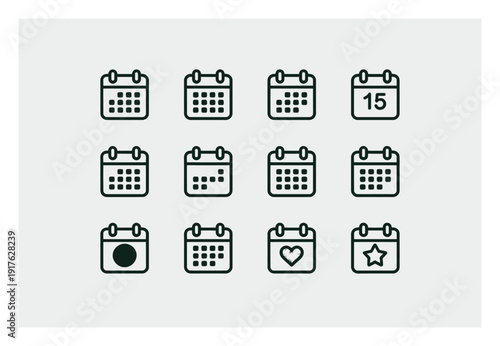 Collection of Calendar with Various and Dates