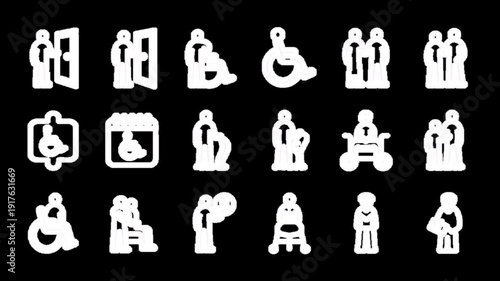 Diverse people with disabilities in various inclusive settings