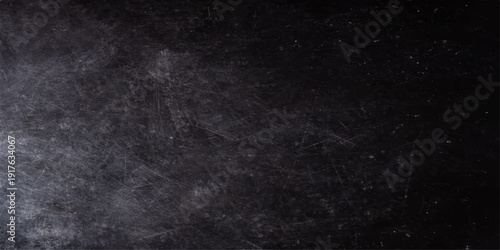 A dark grunge texture captures a black hole in the snow and water against a black and white space background with vintage smoke patterns and grey chalk board wallpaper