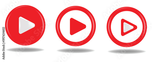 play button icon vector symbol.