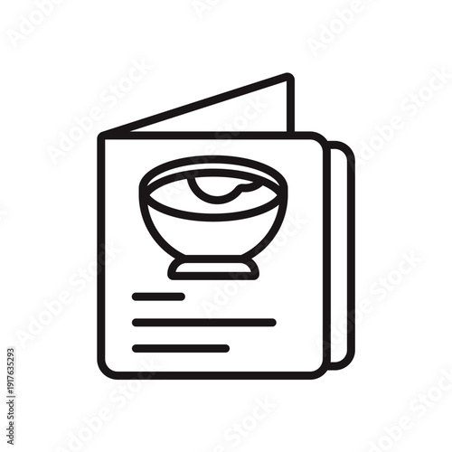 book menu icons minimalist flat style design, book menu Vector illustration on white background