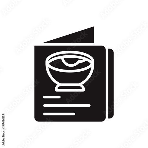 book menu icons minimalist flat style design, book menu Vector illustration on white background