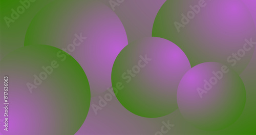 Abstract background of Green Pink Bubbles for Copy Space Gradient design