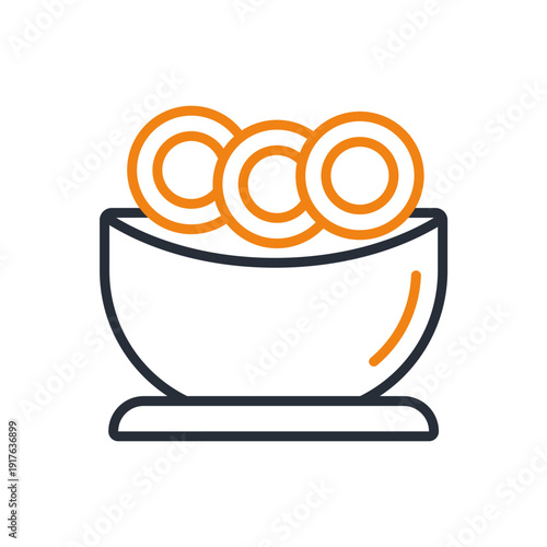 miso soup icons minimalist flat style design, miso soup Vector illustration on white background