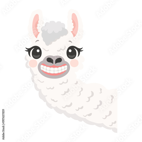 Adorable Llama Character With Fluffy Fur