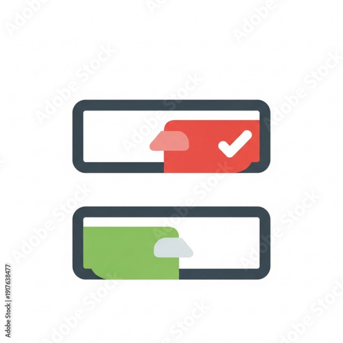 Mobile devices displaying notification icons with checkmark and thumbs up symbols in a clean digital interface