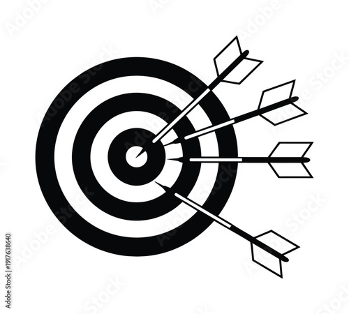 Target with Arrows, Symbolizing Accuracy and Success in a Game