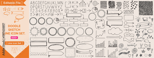 Question exclamation mark, underline and hearts, Star and Marker Brush, artistic lines and strokes. Collection of icons and signs Why. Hand drawn Doodle sketch. Abstract Chaotic grunge Elements.