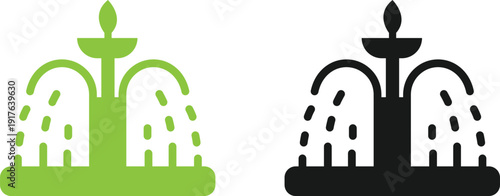 Unique and Clean Garden fountain icon