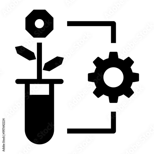 Bioengineering Lab Plant Solid Icon
