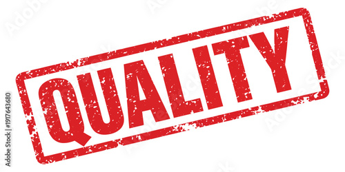 Distressed illustration of a quality stamp depicting high standards for business communication