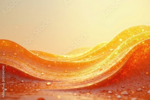 Wallpaper Mural Amber Waves of Liquid Gold A Sparkling, Dew-Kissed Surface with Gentle Undulations Under a Warm, Golden Light Torontodigital.ca