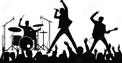 dancing people silhouettes