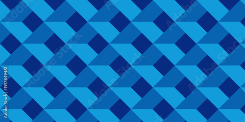 Minimal abstract blue cubes vector art. Geometric tiles and mosaic creative stylish seamless pattern block cube background. minimal Cubes mosaic shape vector design