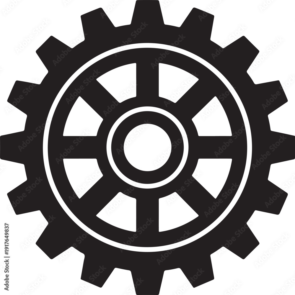 Obraz premium Modern gear icon for technology and innovation concepts