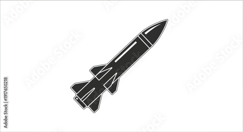 Black Rocket Icon.